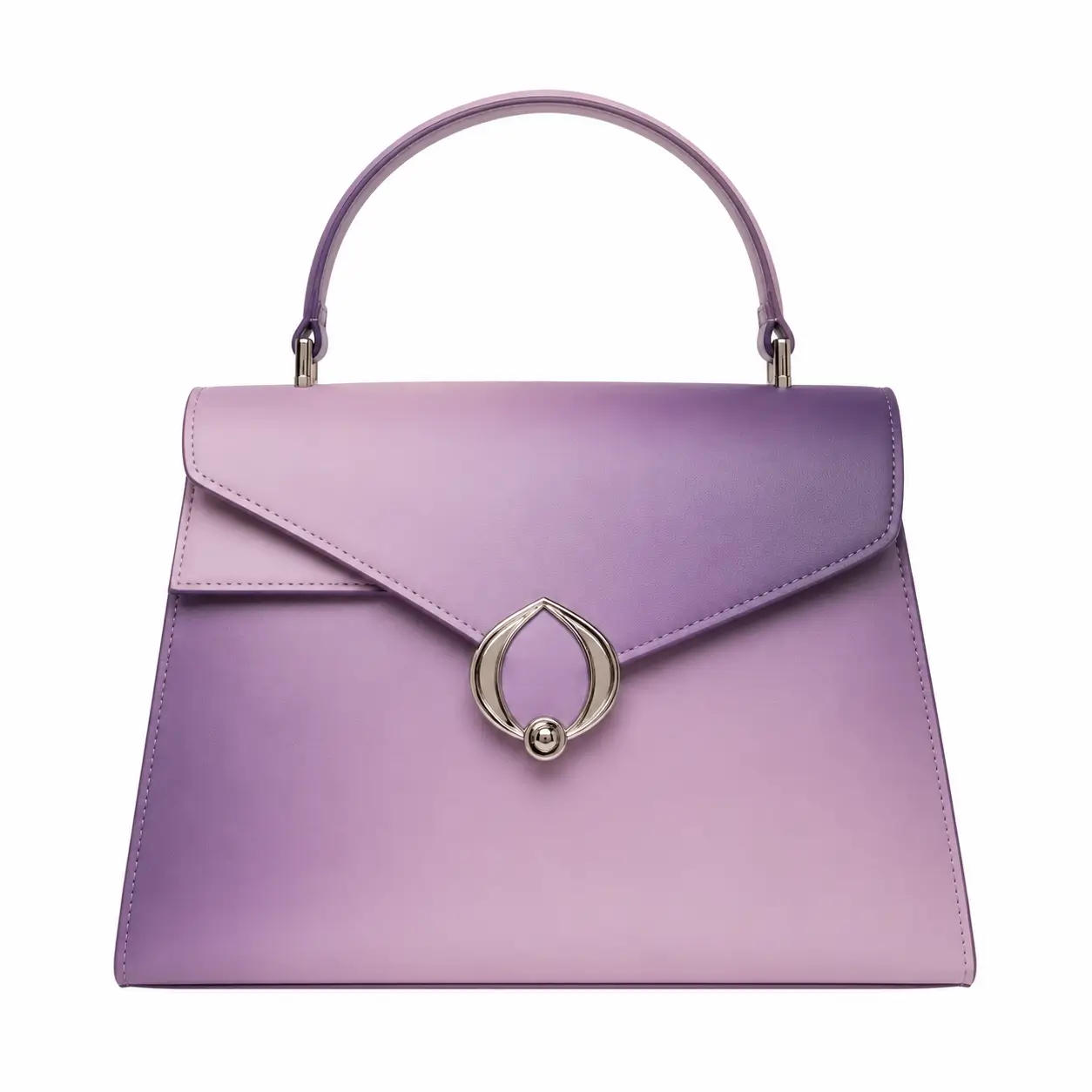 elvera womens leather flap handbag lavender Elvera Women's Leather Flap Handbag – Lavender - Image 1