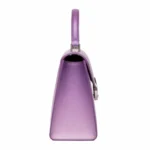 Elvera Women's Leather Flap Handbag – Lavender - Image 3