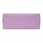 Elvera Women's Leather Flap Handbag – Lavender - Image 4