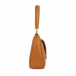 Elvera Women's Leather Shoulder Handbag – Tan - Image 3
