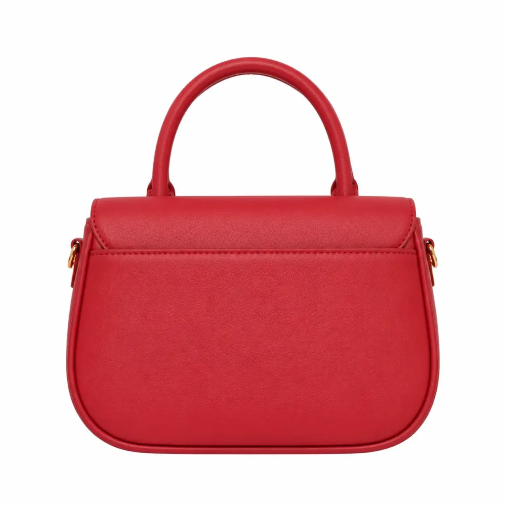 elvera womens leather top handle handbag red1