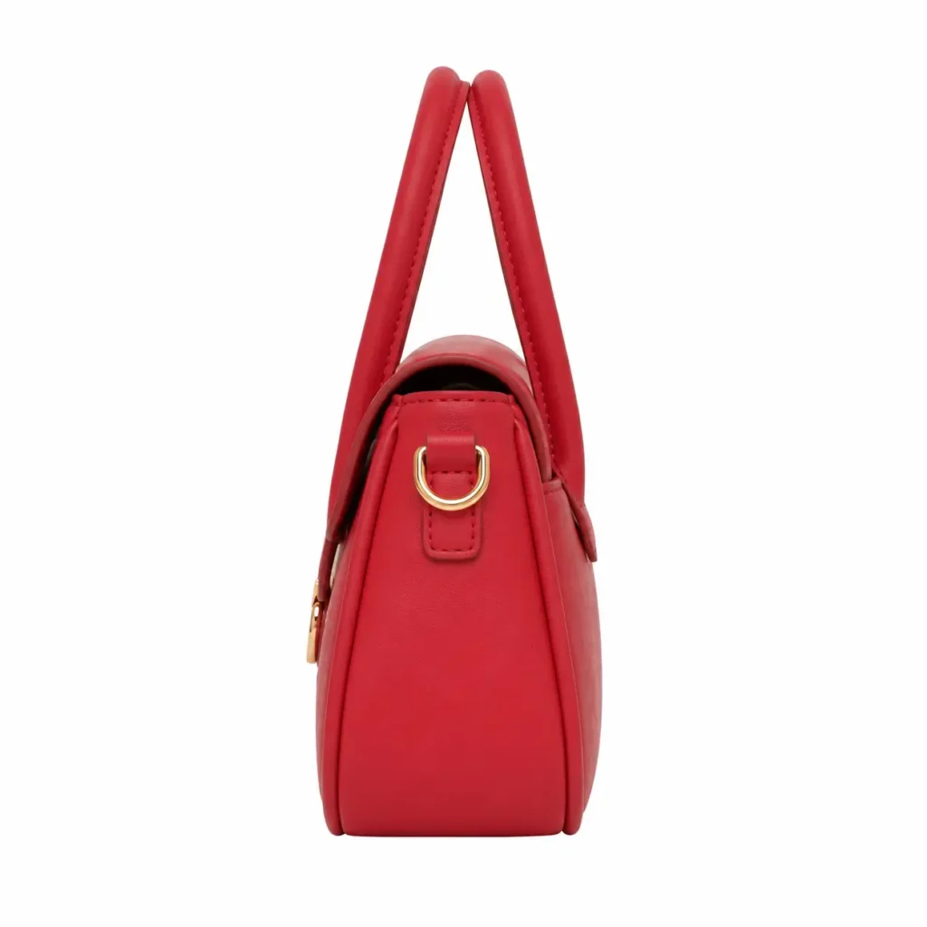 elvera womens leather top handle handbag red2