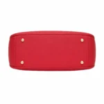 Elvera Women's Leather Top Handle Handbag – Red - Image 4