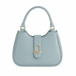 Elvera Women's Leather Top Handle Handbag – Sky Blue