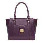Elvera Women's Leather Tote Handbag – Plum