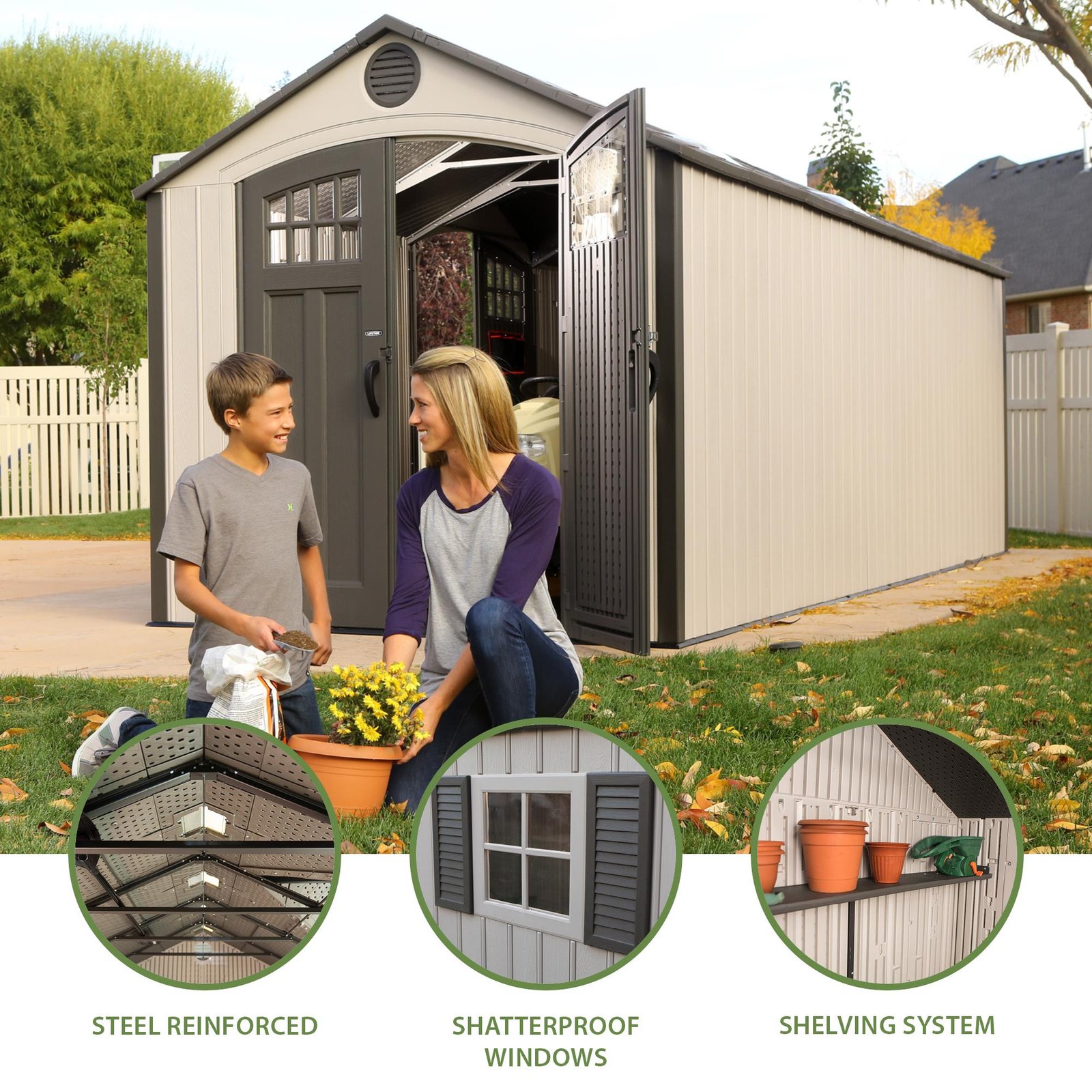 Lifetime 20 Ft. x 8 Ft. Outdoor Storage Shed – 60127 - Image 11