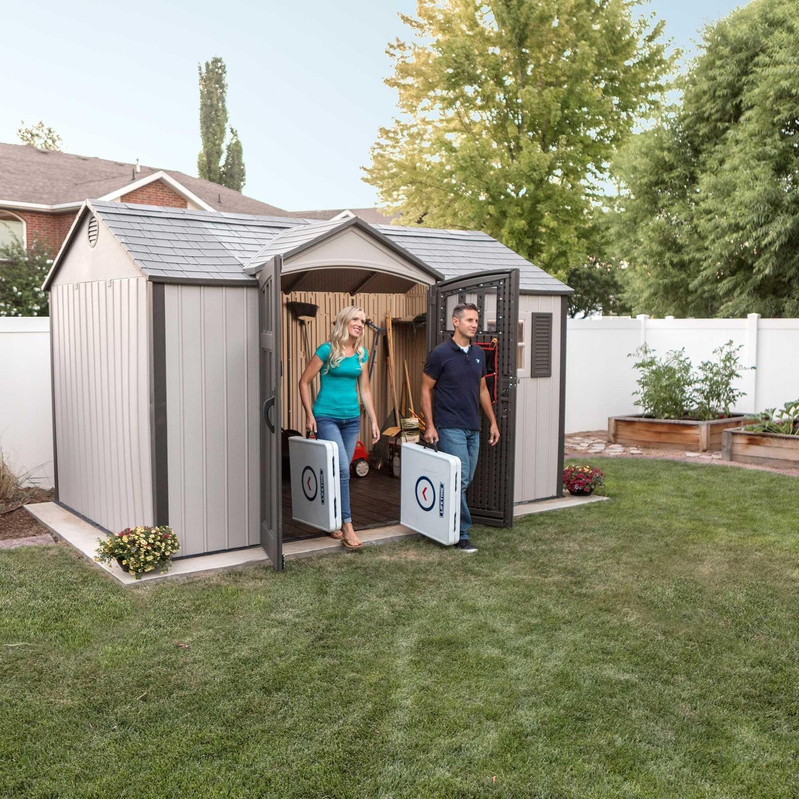 Lifetime 12.5 Ft. X 8 Ft. Outdoor Storage Shed – 60223 - Image 5