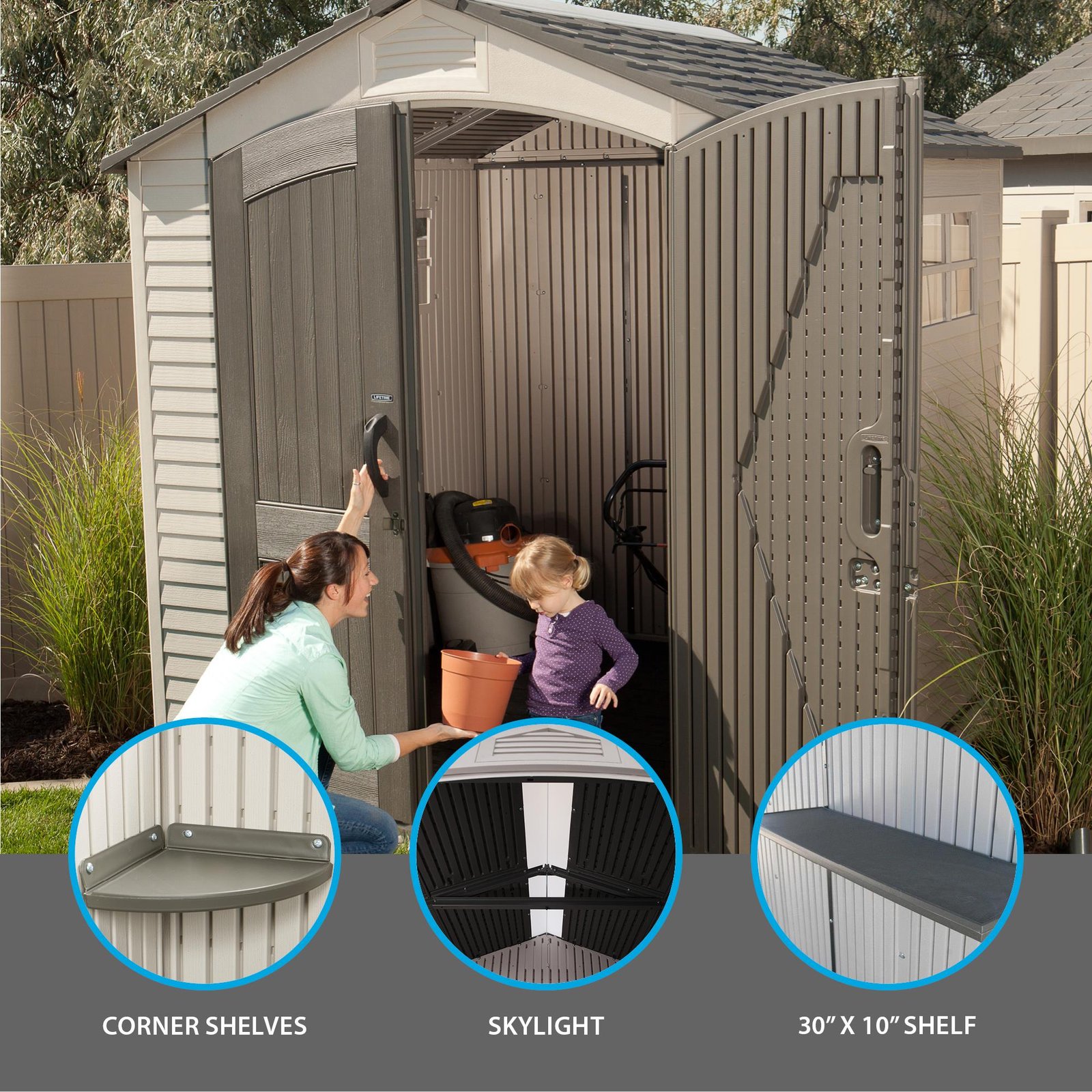 Lifetime 7 x 7 ft Outdoor Storage Shed – 60042 - Image 5