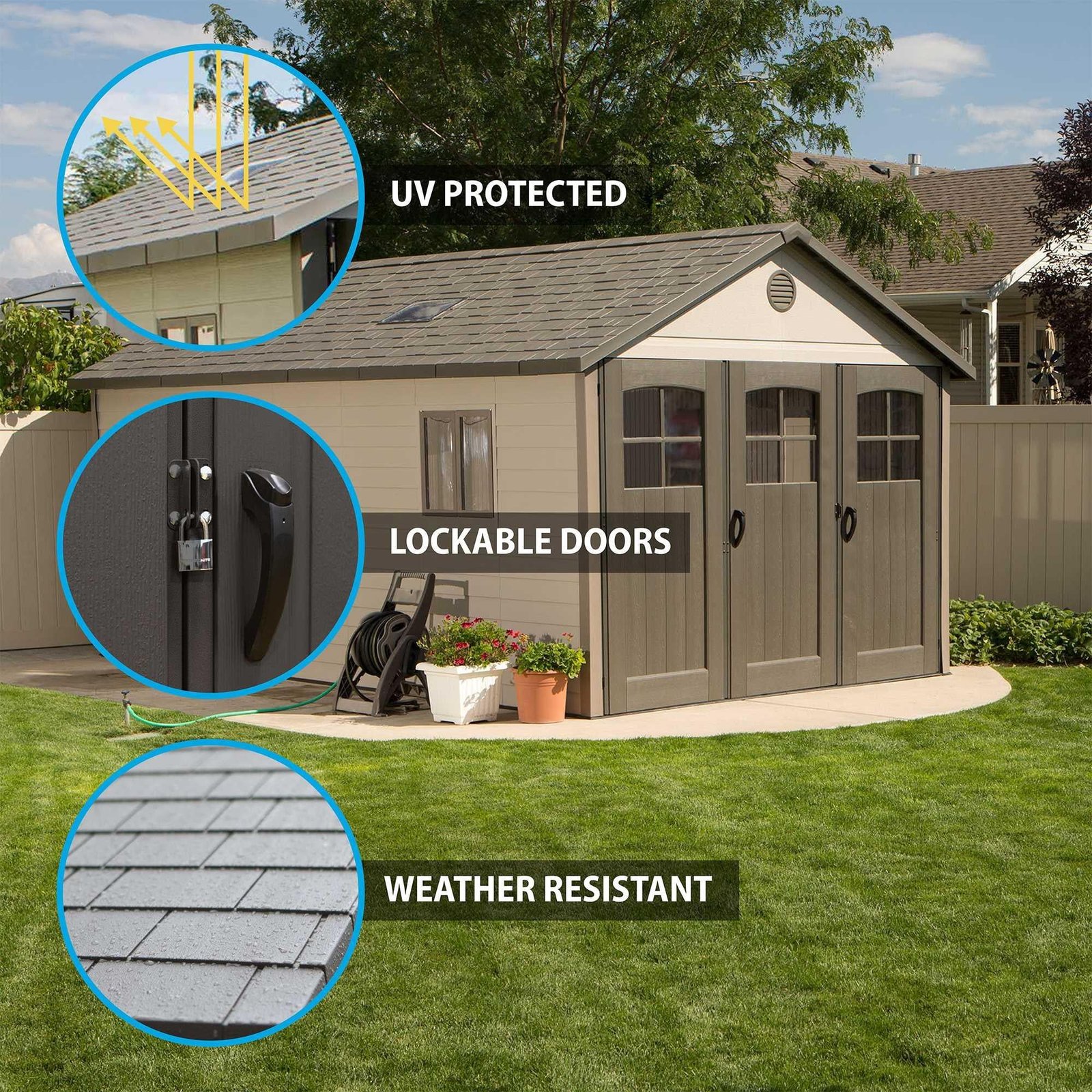 Lifetime 11 Ft. X 18.5 Ft. Outdoor Storage Shed – 60236 - Image 5