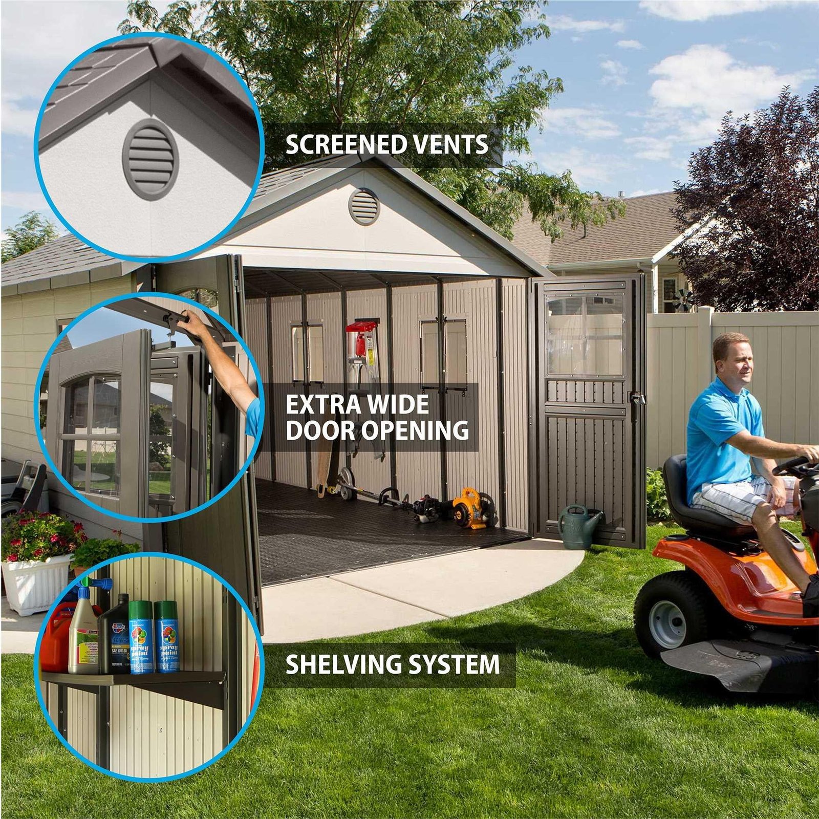 Lifetime 11 Ft. X 18.5 Ft. Outdoor Storage Shed – 60236 - Image 6
